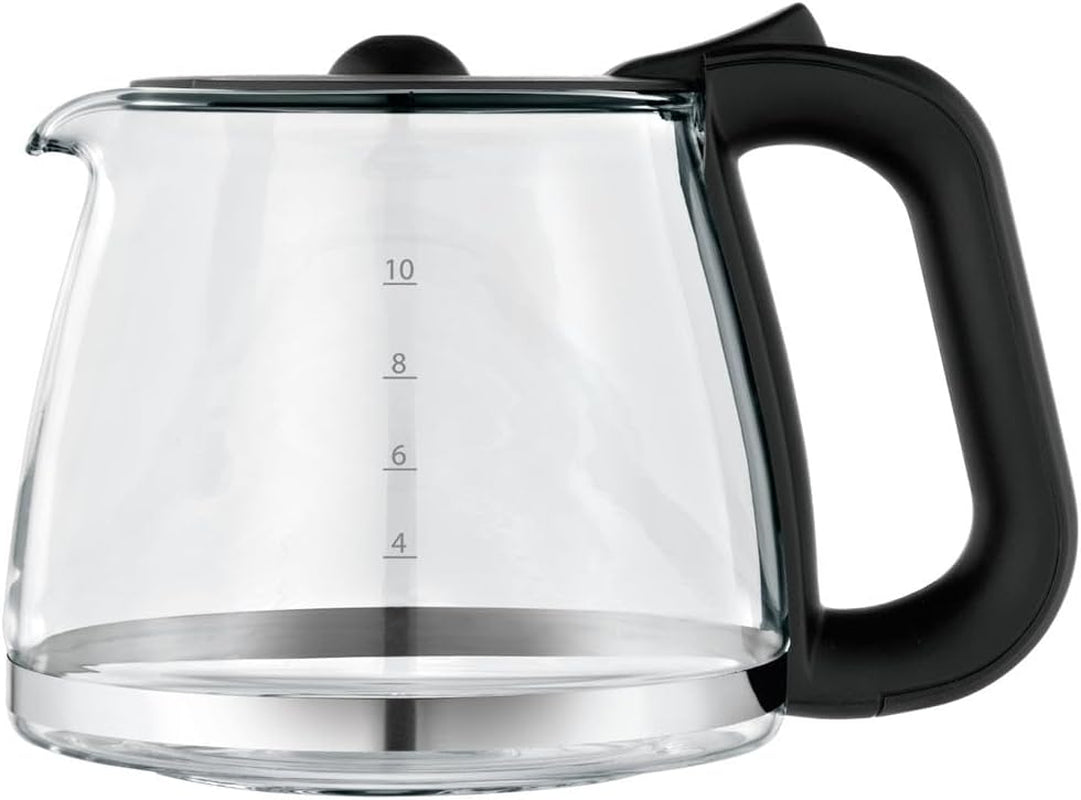 Cafetera espresso WMF Bueno con jarra de cristal, café filtrado, 10 tazas, botón encendido/apagado, sistema antigoteo, filtro oscilante, parada automática, placa calefactora, 1000W