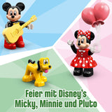 LEGO 10941 DUPLO Disney Tren de cumpleaños de Mickey y Minnie, tren de juguete con tarta y globos, regalo para niños a partir de 2 años Juegos de construcción Besuche den LEGO-Store