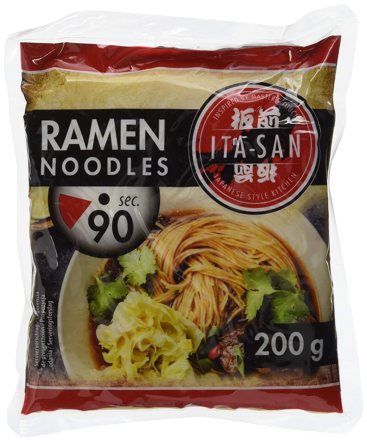 ITA-SAN Fideos ramen, preparación fácil y rápida, 30 x 200 g