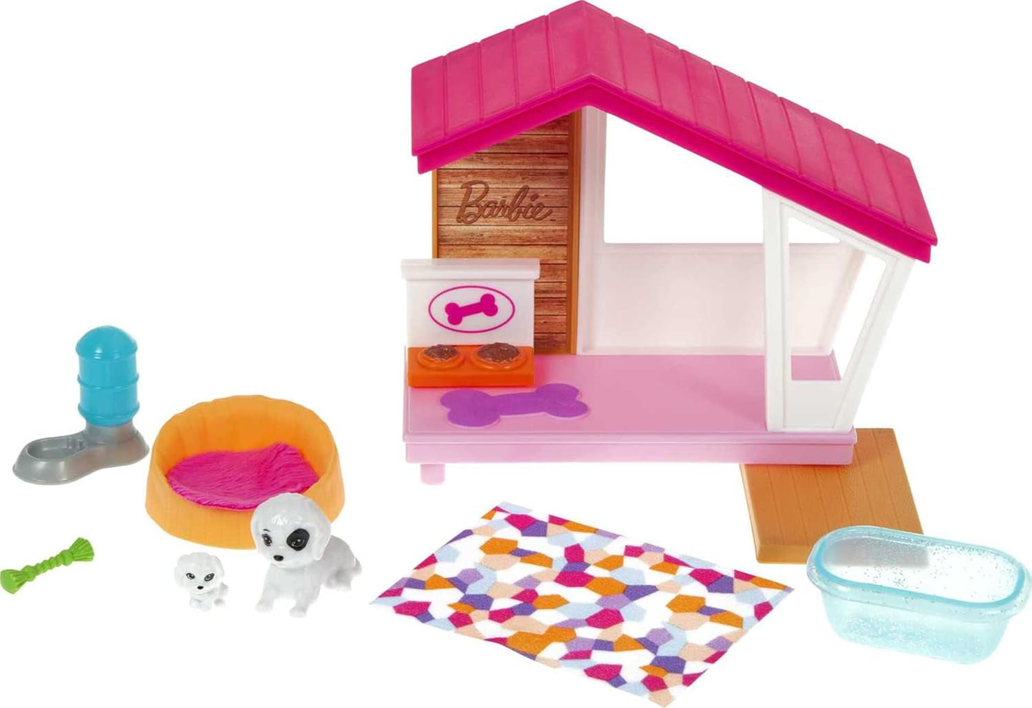 Barbie GRG78 - Mini Playset con 2 cajas, caja para cajas y accesorios, caja para copias de las 3 a 7 y Papusi Naty Shop Título implícito