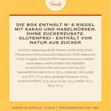 Venchi - Pack de 6 tabletas de chocolate negro con avellanas, 600g - Sin azúcares añadidos - Sin edulcorantes artificiales - Sin gluten - Vegano - Idea de regalo