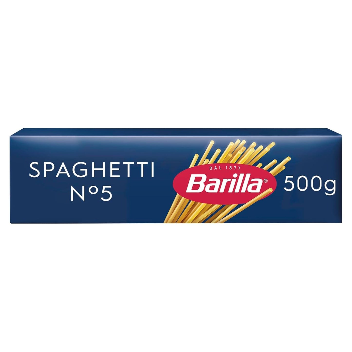 Barilla Pasta Klassische Spaghetti n.5 aus Hartweizen immer al dente de alta calidad, (1 x 500 g), insípido