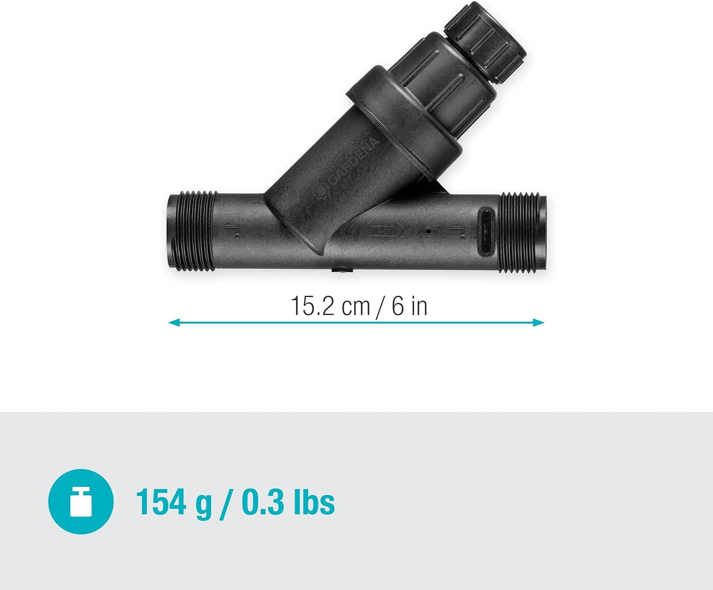 Reductor de presión para sistema de riego Gardena: Regulador de presión para una presión de agua constante de hasta 3,1 bar, accesorio de riego de jardín para compensar las fluctuaciones de presión (8200-20)