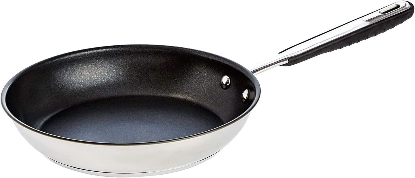 Sartén de acero inoxidable con revestimiento antiadherente - apta para inducción, con mango cómodo - Ollas y Sartenes 28 Cm Naty Shop Sartén de acero inoxidable 28 Cm