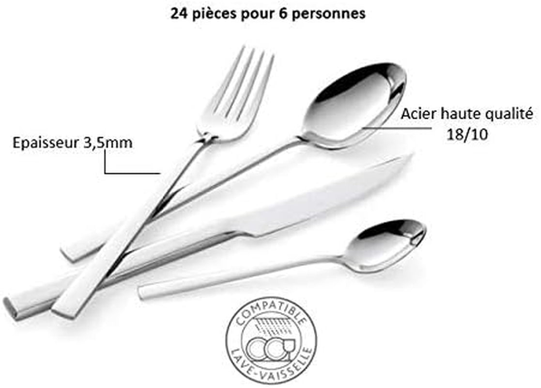 Juego de cubiertos Giada para 6 personas, 24 piezas Cocina Naty Shop