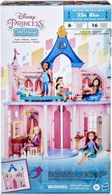 Casa de Muñecas Comfy Squad Castillo de Princesas Disney con 6 Muebles y 16 Accesorios Juguete para Niñas de 5 Años Casas de Muñecas Naty Shop