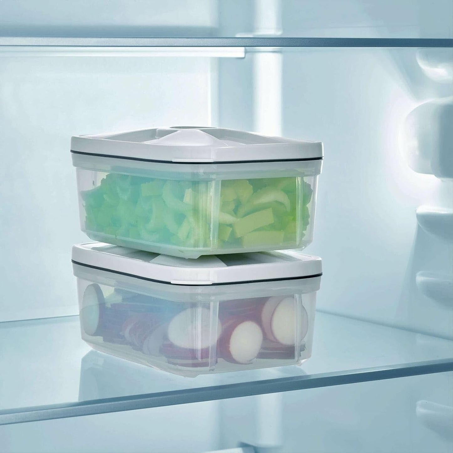 SEVERIN Recipiente al vacío, recipiente al vacío duradero con un volumen de 0,75 litros por recipiente, 2 juegos, transparente, plástico, electrodomésticos de cocina, ZB 3620 Cajas para almacenar alimentos Naty Shop