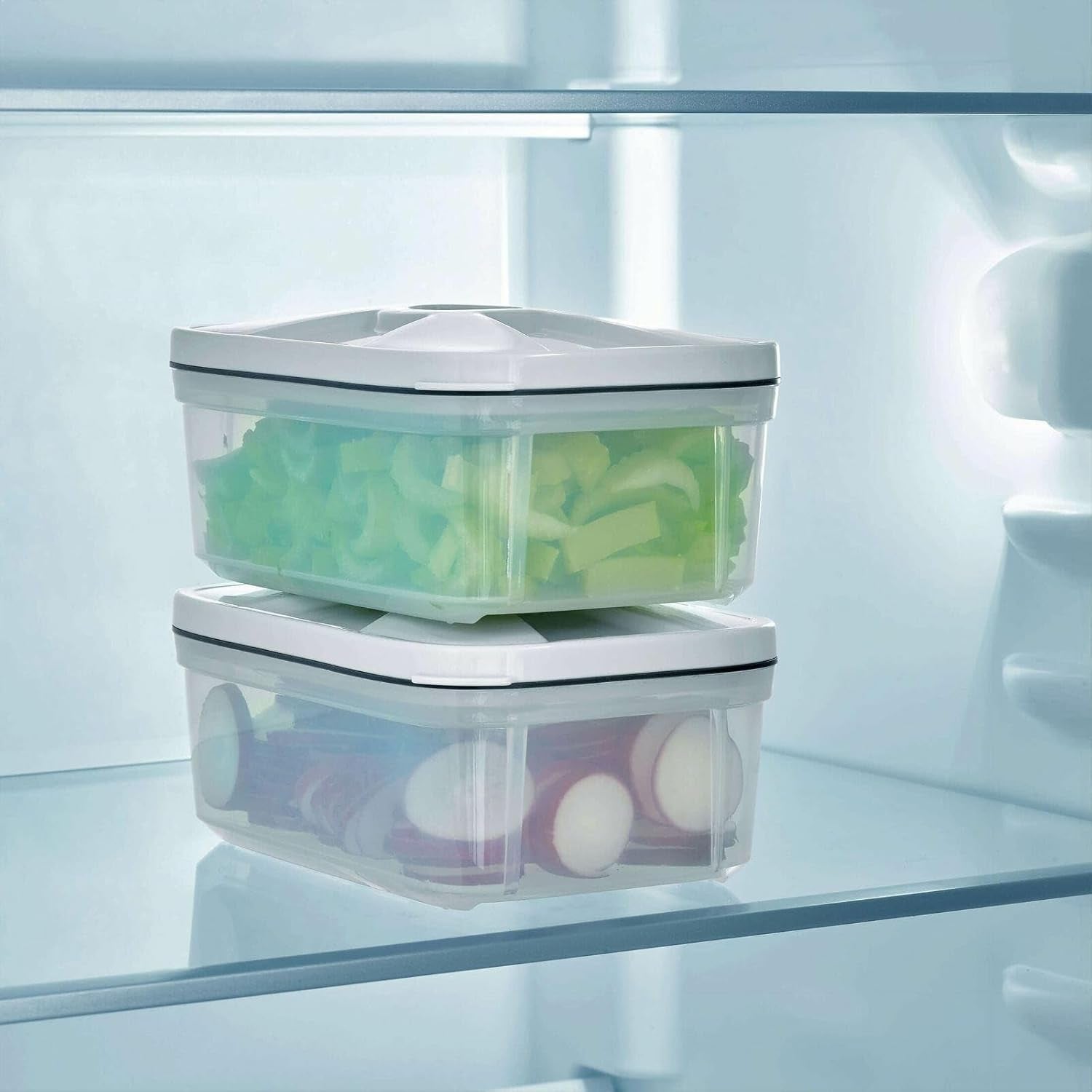 SEVERIN Recipiente al vacío, recipiente al vacío duradero con un volumen de 0,75 litros por recipiente, 2 juegos, transparente, plástico, electrodomésticos de cocina, ZB 3620 Cajas para almacenar alimentos Naty Shop