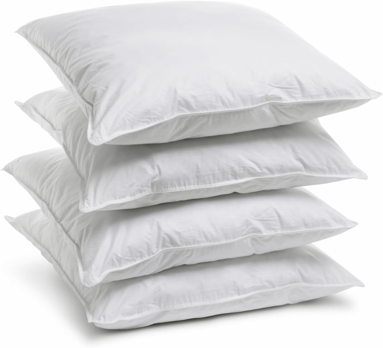 Bleu Câlin Home Collection Juego de 4 almohadas Cliniguard Antiácaros Blanco 60X60 Cm Almohadas estándar Naty Shop Juego de 4 fundas de almohada