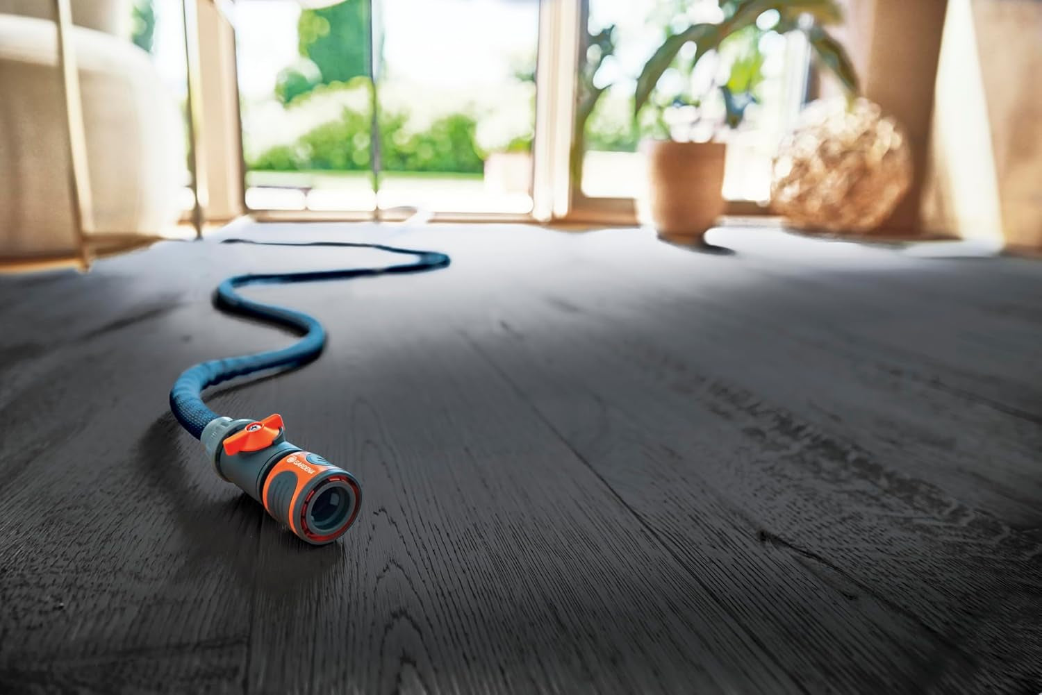 Manguera textil Gardena Liano Xtreme 1/2", juego 10 metros + adaptador interior