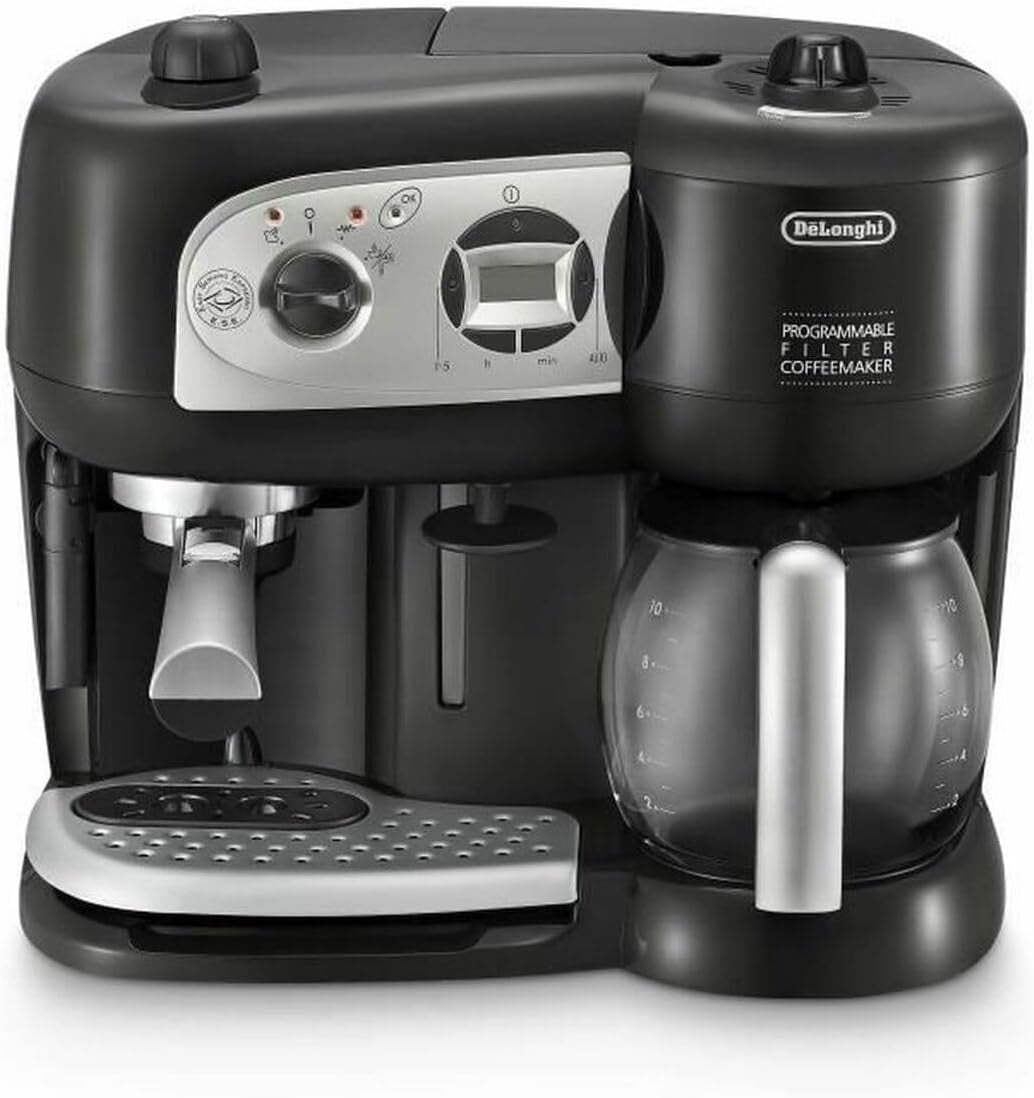 De'Longhi BCO264.1 Cafetera espresso y cafetera en uno, con bomba, negro, 38 x 24 x 35 cm