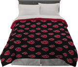 Franco Naruto Anime Akatsuki Patrón Ropa de cama de microfibra suave Edredón Queen, (Producto oficial de Naruto) Edredones y edredones Naty Shop Naruto Queen