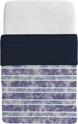 Manta básica de verano, microfibra, rayas jeans, 200X240Cm Edredones y edredones Naty Shop