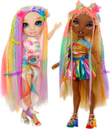 Muñeca Rainbow High Hair Chalk & Styling - Meline - Muñeca de 28 cm con tiza para el cabello lavable arco iris y oro, colorear, peinar, jugar, enjuagar y repetir, para niños de 4 a 12 años