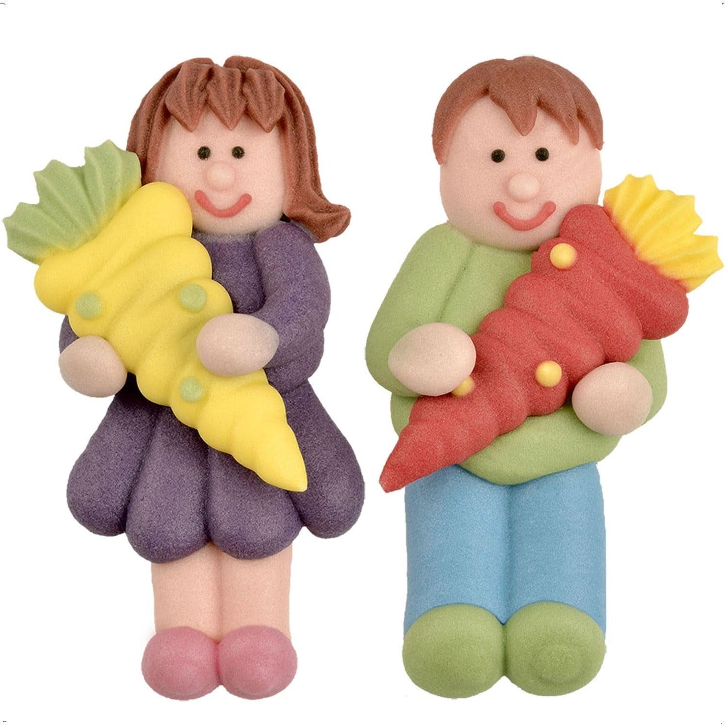 Günthart, 8 figuritas de azúcar para el inicio del cole y letras, 115 gramos Sprinkles Naty Shop