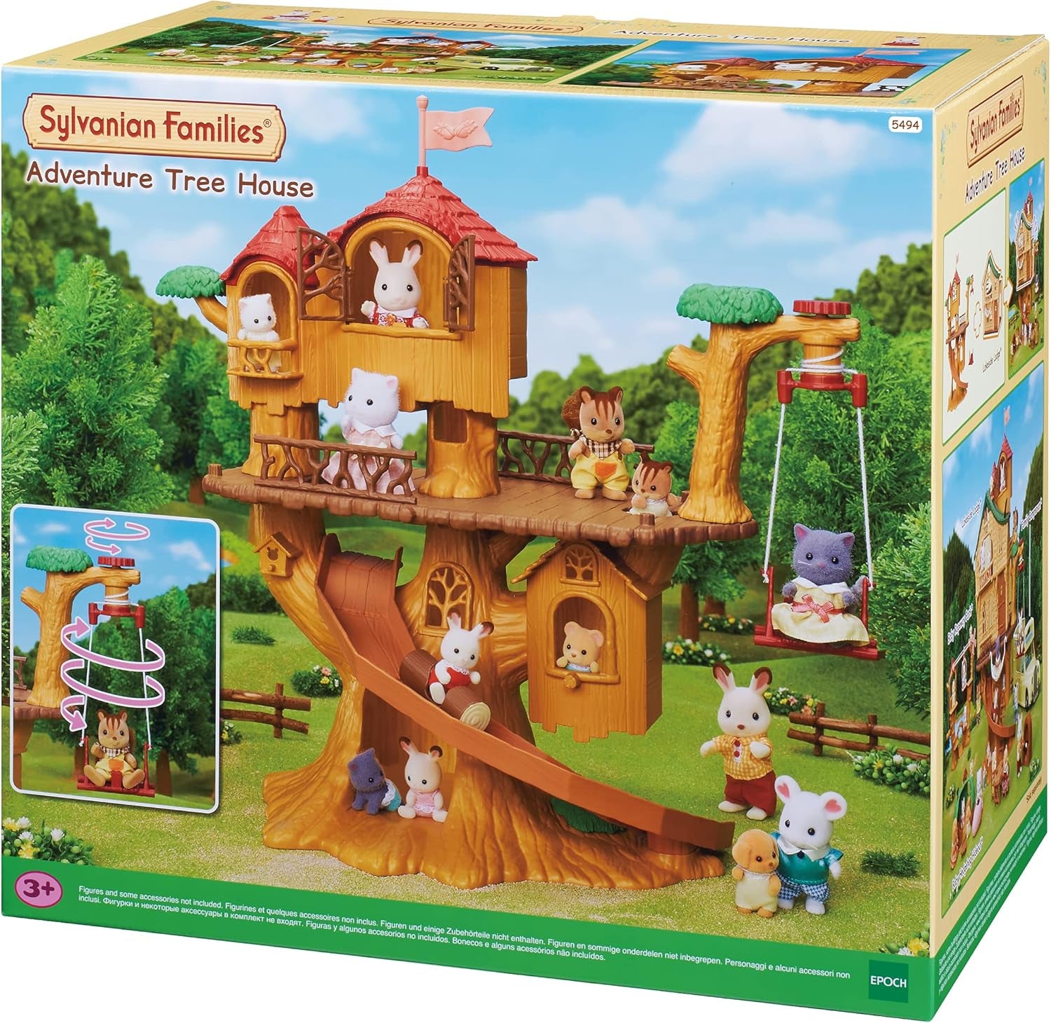 Sylvanian Families 5494 Casa del árbol con aventuras - Juego de casa de muñecas