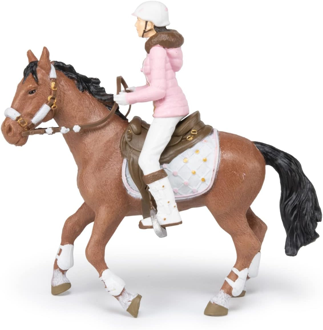 PAPO - Figura Caballo - Rider Fashion Winter, pasión por la equitación, juguete para niños a partir de 3 años. Figuras de acción de Naty Shop.