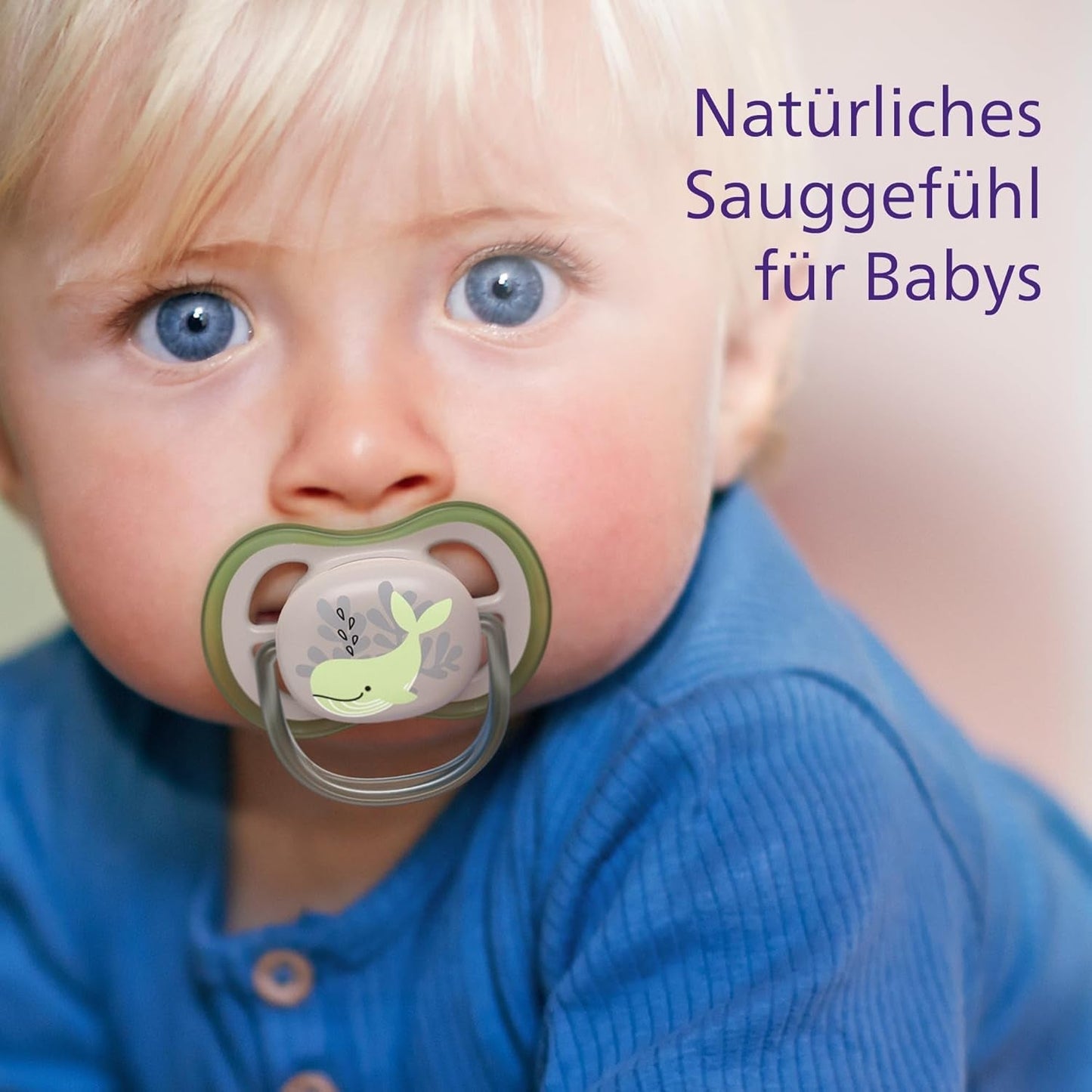 Chupetes Philips AVENT ultra air - pack de 4 chupetes transpirables sin BPA para bebés de 6 a 18 meses, incluido estuche de transporte y esterilización, patrón tortuga/ballena (modelo SCF085/66)
