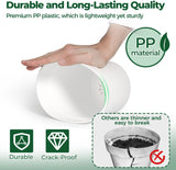 T4U Maceta de Plástico con Platillo de 16 cm, Juego de 6 Macetas de Plástico para Hierbas con Múltiples Orificios de Drenaje, Maceta Redonda para Plantas Suculentas de Interior y Balcón, Cactus, Blanco
