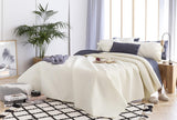 Todocama Fine Boutique Colcha Estampado de Diamantes Primavera Verano Otoño Invierno 100% Microfibra Extra Suave Colcha Multifuncional 105-200 X 260cm Beige Camas y Mantas Besuche de Todocama-Store