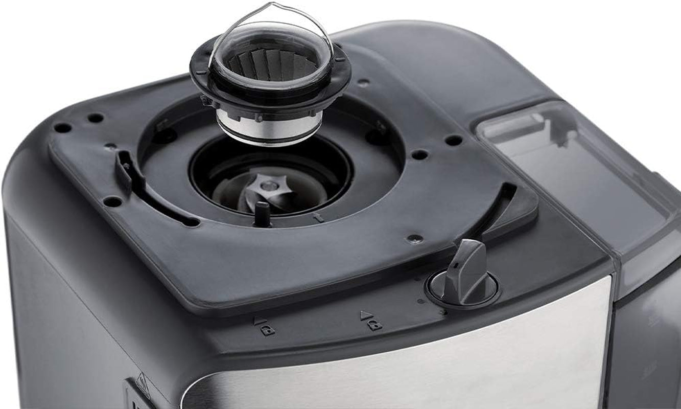 Cafetera Russell Hobbs con Molinillo y Jarra Térmica [Temporizador Digital, Cabezal de Ducha para una Extracción y Aroma Óptimo] Grind&Brew (1-10 Tazas, 3 Configuraciones de Molido) Cafetera de Filtro 25620-56