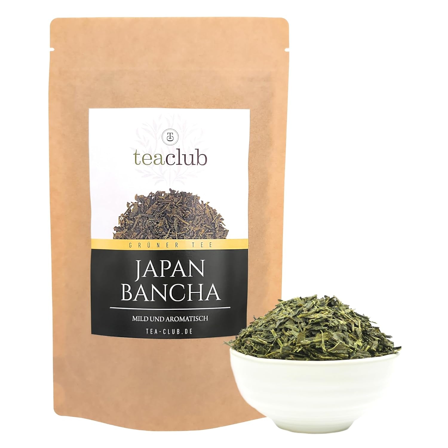 Té verde japonés Bancha suelto 100 g, té verde japonés aromático y delicado, Teaclub Green Tea