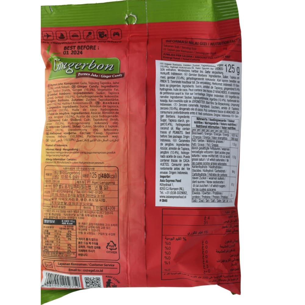 Caramelos de jengibre - (1 x 125 g) (Paquete de 3)