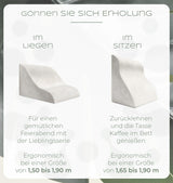 Almohada de lectura para cama y sofá, cómoda almohada para la espalda con espuma viscoelástica, almohada antirreflujo que se puede utilizar como almohada de cama, respaldo o cabecera, cómoda almohada de cama como agradable apoyo para la espalda