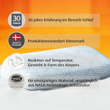 TEMPUR EASE Almohada para Dormir de Espuma Viscoelástica, Almohada Ergonómica de Soporte para el Cuello para Cualquier Posición para Dormir, Soporte Firme, 50 X 31 X 10/5 cm, Blanco Naty Shop Standard Pillows