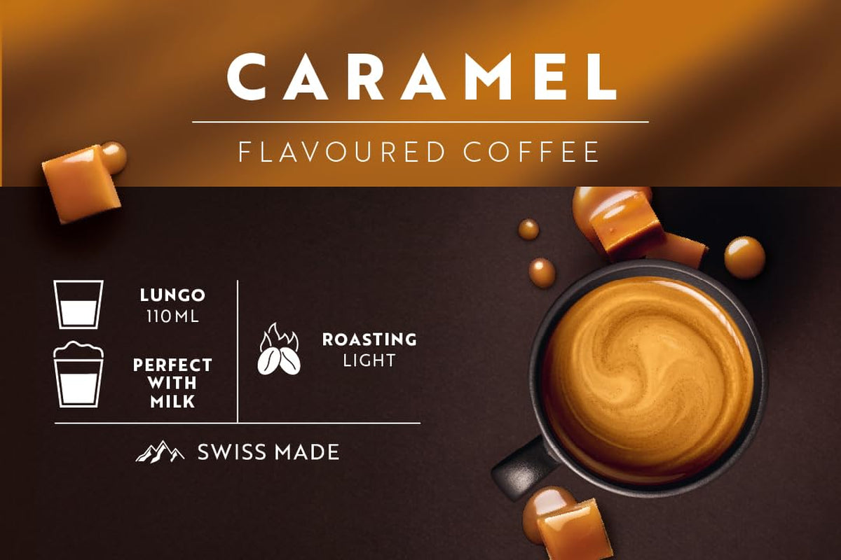 Café Royal con sabor a caramelo – Café compatible con Nespresso®, cremoso, helle Röstung, 100 % Arábica, Rainforest Alliance, 100 cápsulas
