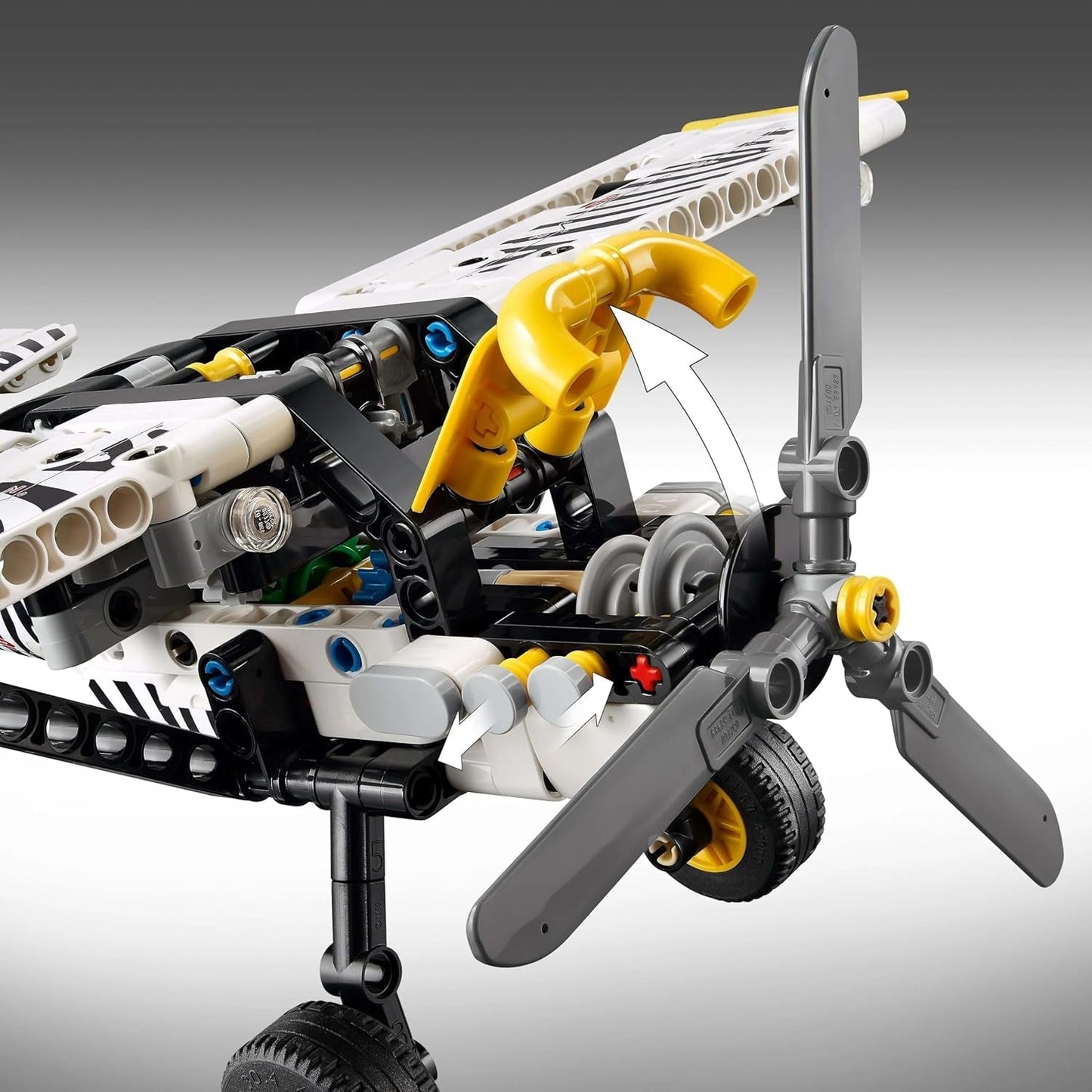LEGO Technic Avión de hélice, juguete de construcción para niños, regalo para niños y niñas de 8 años, motor de pistón de 4 cilindros, avión de hélice giratoria, modelo 42198, juegos de construcción Besuche den LEGO-Store