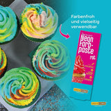 Decocino Neon Food Paste Red - Colorante alimentario en dosis altas - Para colorear tartas, muffins, cupcakes - Insípido