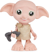 Spin Master 6067280 Wizarding World Harry Potter Magical Interactive Dobby Elf Sock Doll, más de 30 sonidos y frases, 21,6 cm, juguete para niños, negro