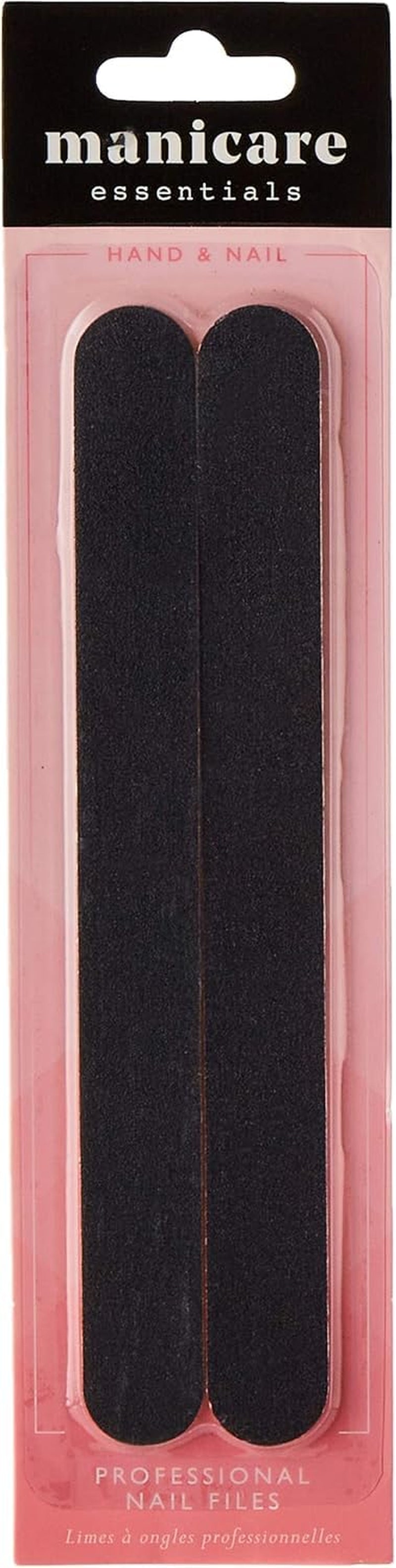 Lima de uñas Forrada Lima de uñas natural y artificial Doble cara Grano medio Fuerte Servicio pesado Salón en casa Manicura profesional Pedicura 2 piezas