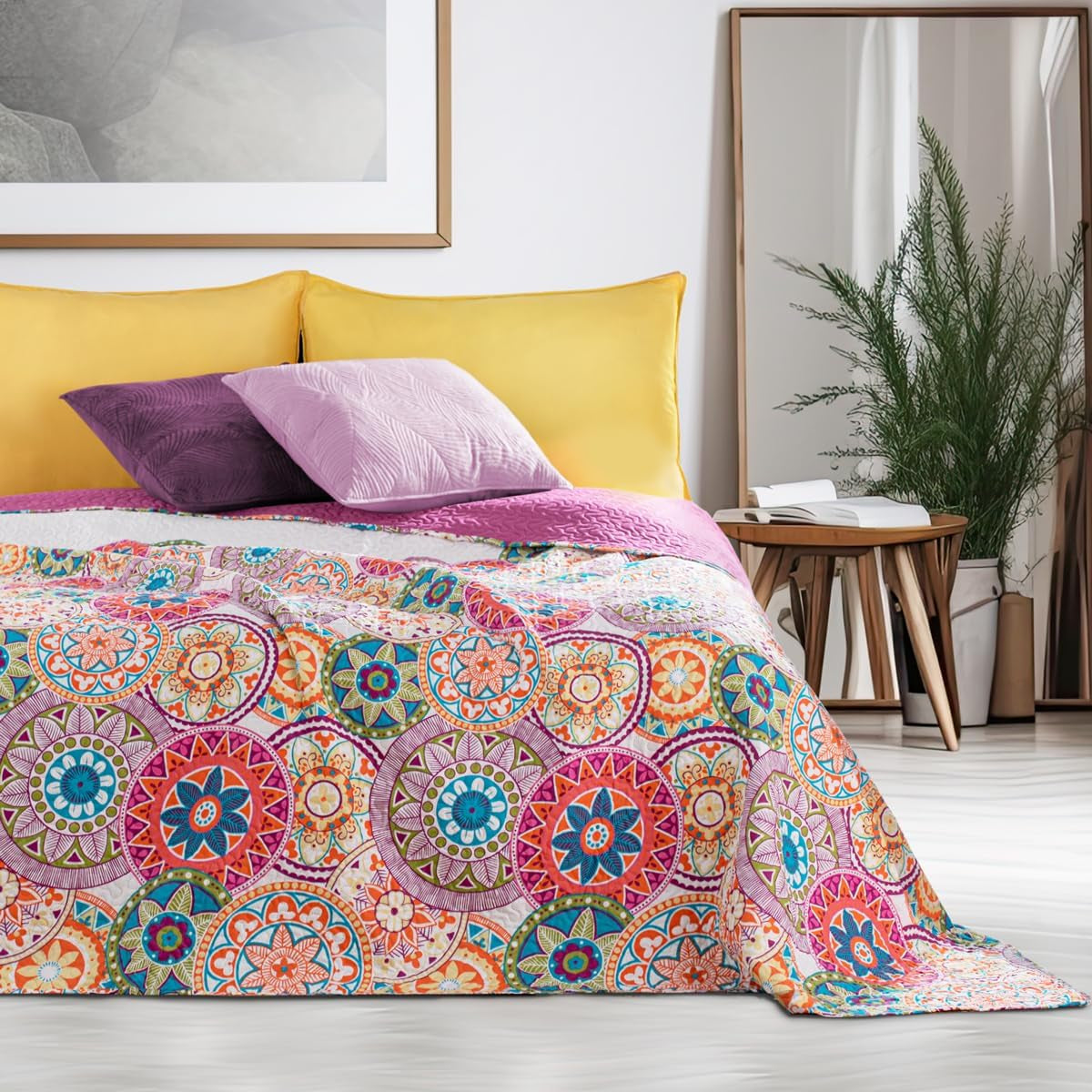 Decoking 12222 Colcha 200x220 cm rosa violeta color blanco antracita colcha dos caras color rosa blanco violeta acolchado bibi camas y mantas besuche den decoking-store