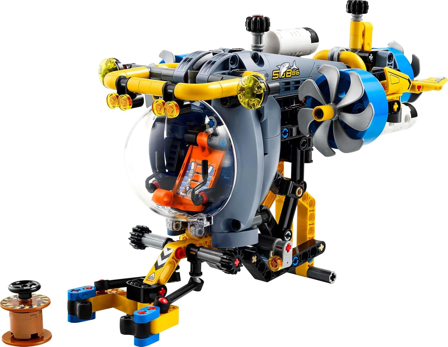 LEGO Technic Submarino Explorador de las Profundidades, Juguete de Construcción para Niños de 9 Años, Niños y Niñas, Ideas Creativas para Regalos de Cumpleaños, Vehículo para Construir con Hélices Giratorias, 42201 Juegos de Construcción Besuche den LEGO-Store