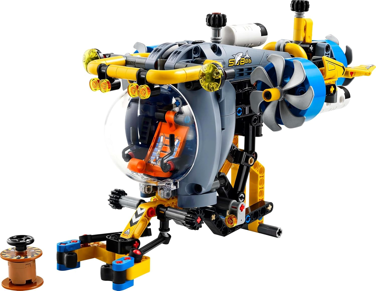LEGO Technic Submarino Explorador de las Profundidades, Juguete de Construcción para Niños de 9 Años, Niños y Niñas, Ideas Creativas para Regalos de Cumpleaños, Vehículo para Construir con Hélices Giratorias, 42201 Juegos de Construcción Besuche den LEGO-Store