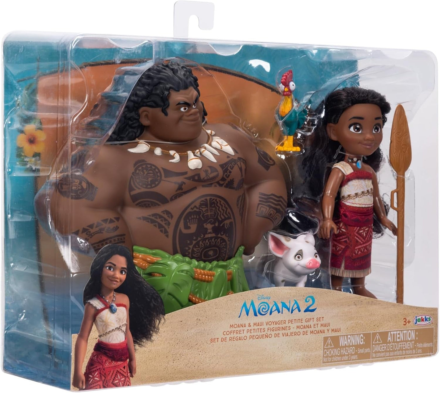 Set de regalo Moana 2 Vaiana y Maui 15cm
