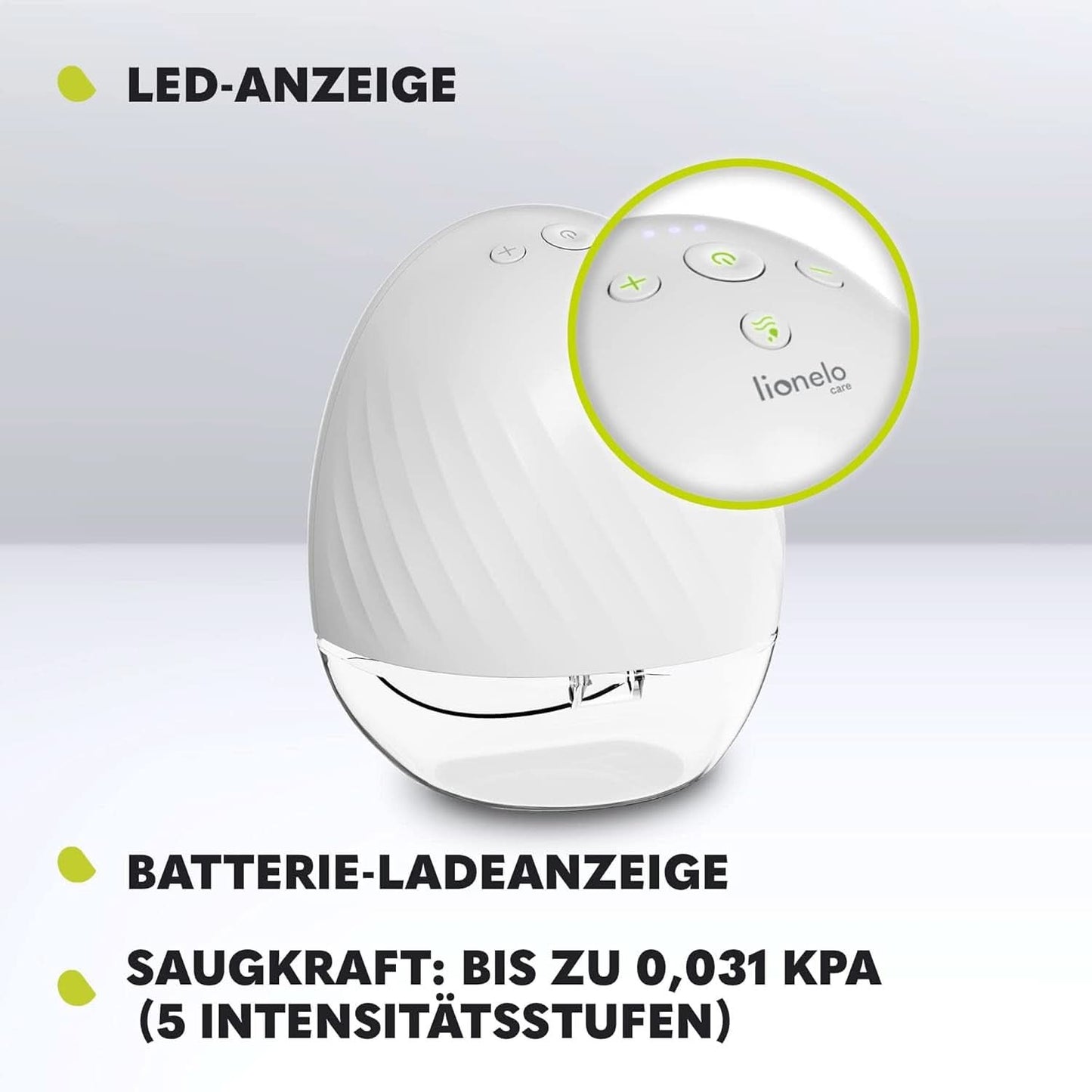 Sacaleches eléctrico LIONELO Fidi Free 2, modo masaje, 5 niveles de intensidad Accesorios Alimentación y Lactancia Tienda Bebe Naty