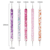 31 Stück Professionelle Nagel Pinsel Set, Nagelpinsel de doble punta, Pinsel para Gelnägel, Pluma acrílica para decoración de uñas, Herramientas de punteado para decoración de uñas, Pincel para uñas para bricolaje Nagelkunst Salon Design