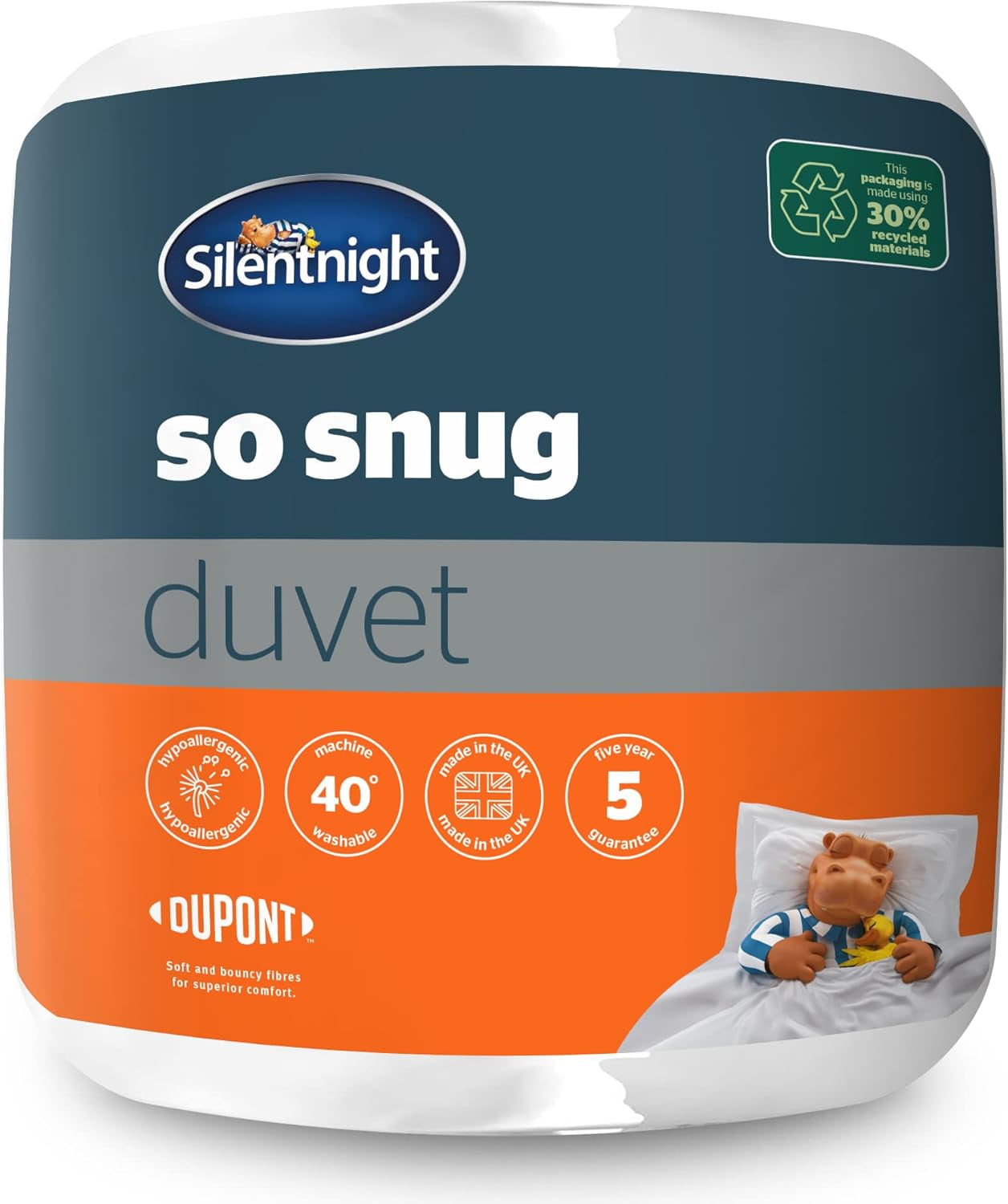 Silentnight so Snug 534222GE Edredón King Size 15 Tog Cálido Acogedor Grueso Hipoalergénico Lavable a máquina Blanco Edredones y edredones para cama King Size Naty Shop King Size 15 Tog