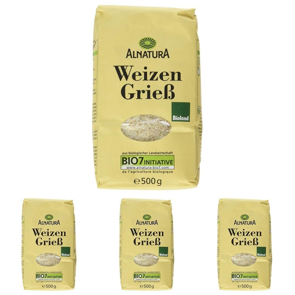 Sémola de trigo orgánica, 500 g (el empaque puede variar)