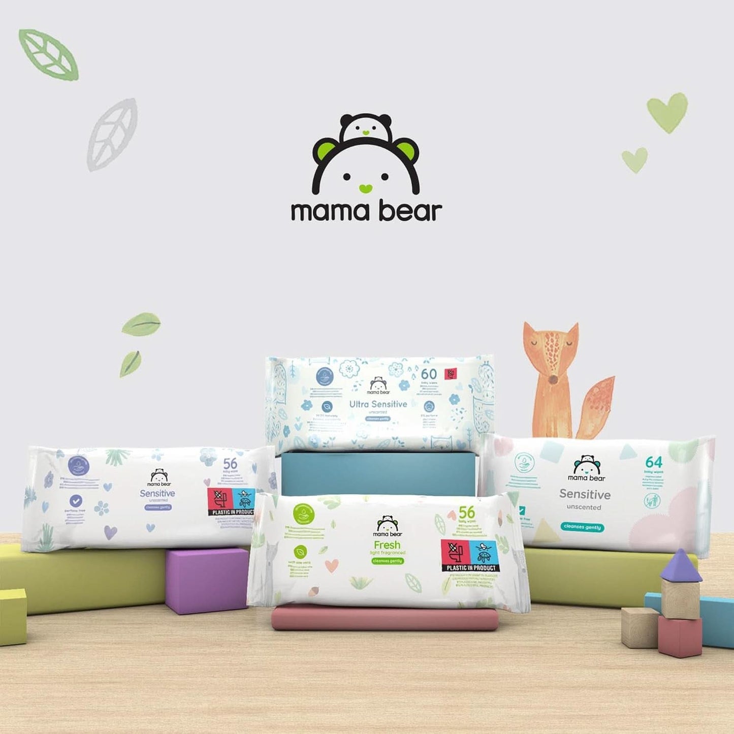 Toallitas Bebé Frescas con Aloe Vera Mama Bear Naty Shop