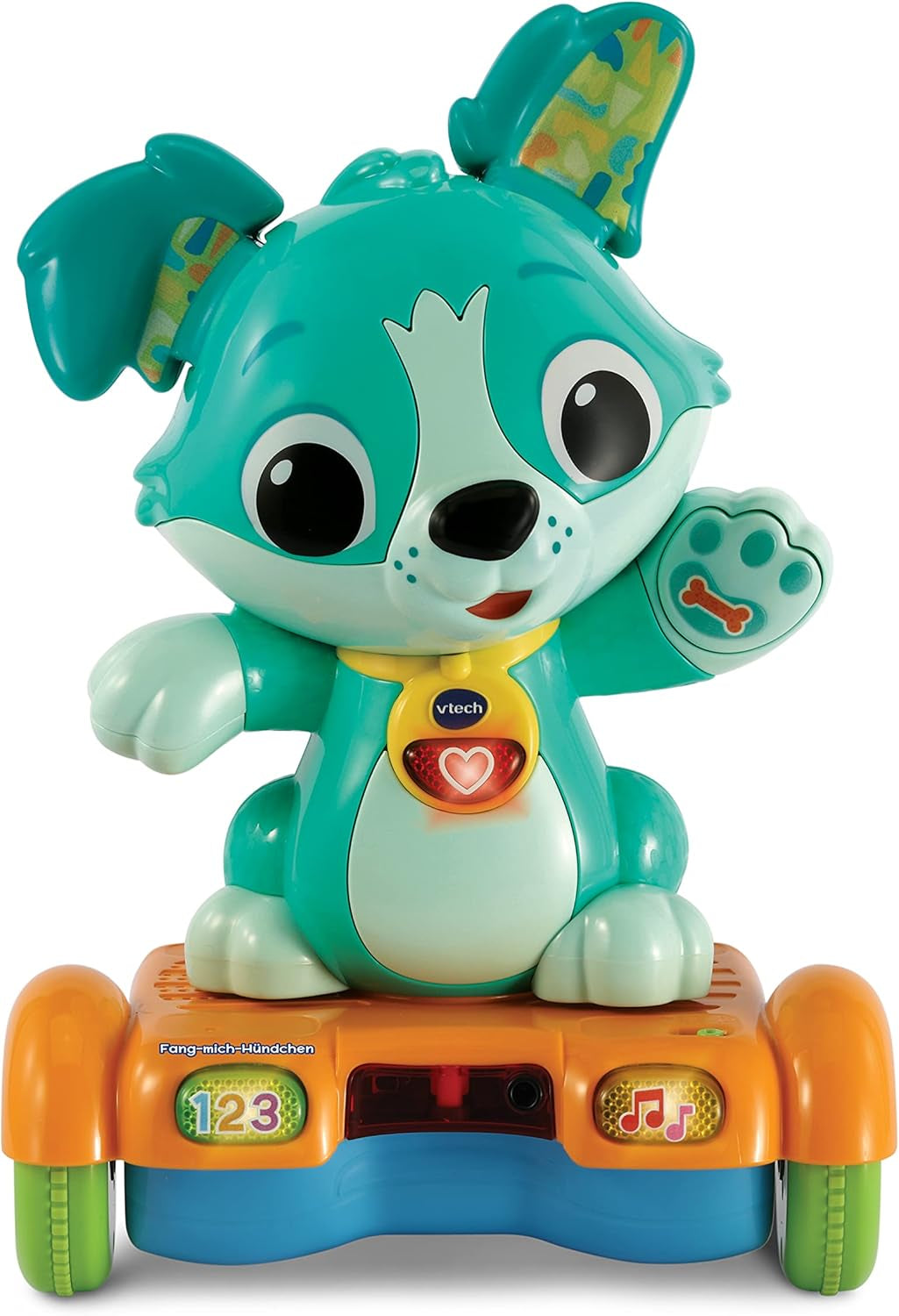 Vtech Baby Catch Me Puppy - Cachorro con patinete motorizado que fomenta el movimiento - Con orejas móviles, canciones, sonidos y contenido de aprendizaje - Para 12-36 meses Juguetes para bebés Naty Shop Default Title