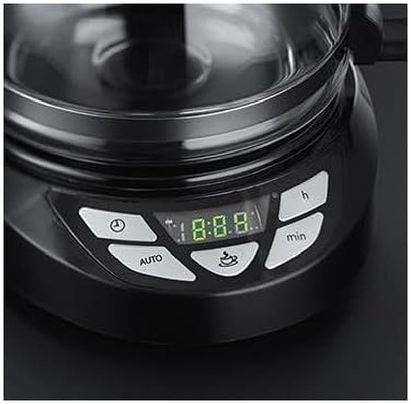 Cafetera Russell Hobbs [Temporizador digital, cabezal de ducha para una extracción y aroma óptimos] Textures+ (1 a 12 tazas, jarra de vidrio de 1,25 L, plato calentador, sistema antigoteo) Cafetera de filtro 22620-56