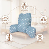 Almohada de lectura, almohada trasera con reposabrazos, respaldo en cama o sofá, almohada de reposo en cama para leer, trabajar y jugar