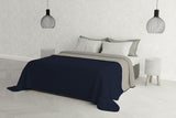 Ropa de cama italiana Estivo cama individual, lino, Aqua, 170 X 270 Cm Edredones y edredones Naty Shop Grigio Chiaro/Blu Scuro 260 X 270 Cm