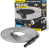 Manguera de jardín de 30 m, manguera de agua de metal de acero inoxidable 304, manguera flexible de 30 m, antitipo, ultraligera y duradera, resistente al desgarro, fácil de enrollar, 500 PSI