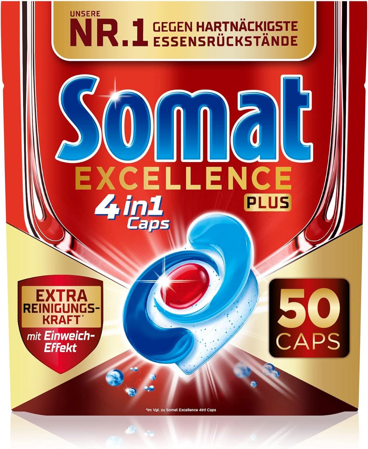 Somat Excellence plus 4En1 Caps (50 Caps), Naty Shop pastillas para lavavajillas