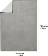 UGG 01465 Bliss Sherpa Throw Blanket Totalmente reversible para sofá o cama Lavable a máquina Cuidado fácil Suave felpa Mantas de lujo de gran tamaño 178 x 127 cm Seal Naty Shop Edredones y edredones